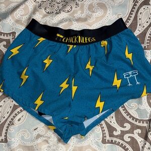 ChicknLegs Teal Lightning Athletic Shorts